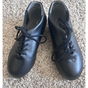 Capezio‎ Black TeleTone Tap Dance Kids Shoes SZ 10W